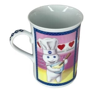 Danbury Mint Pillsbury Dough Boy VALENTINE MUG February Porcelain Heart Cake